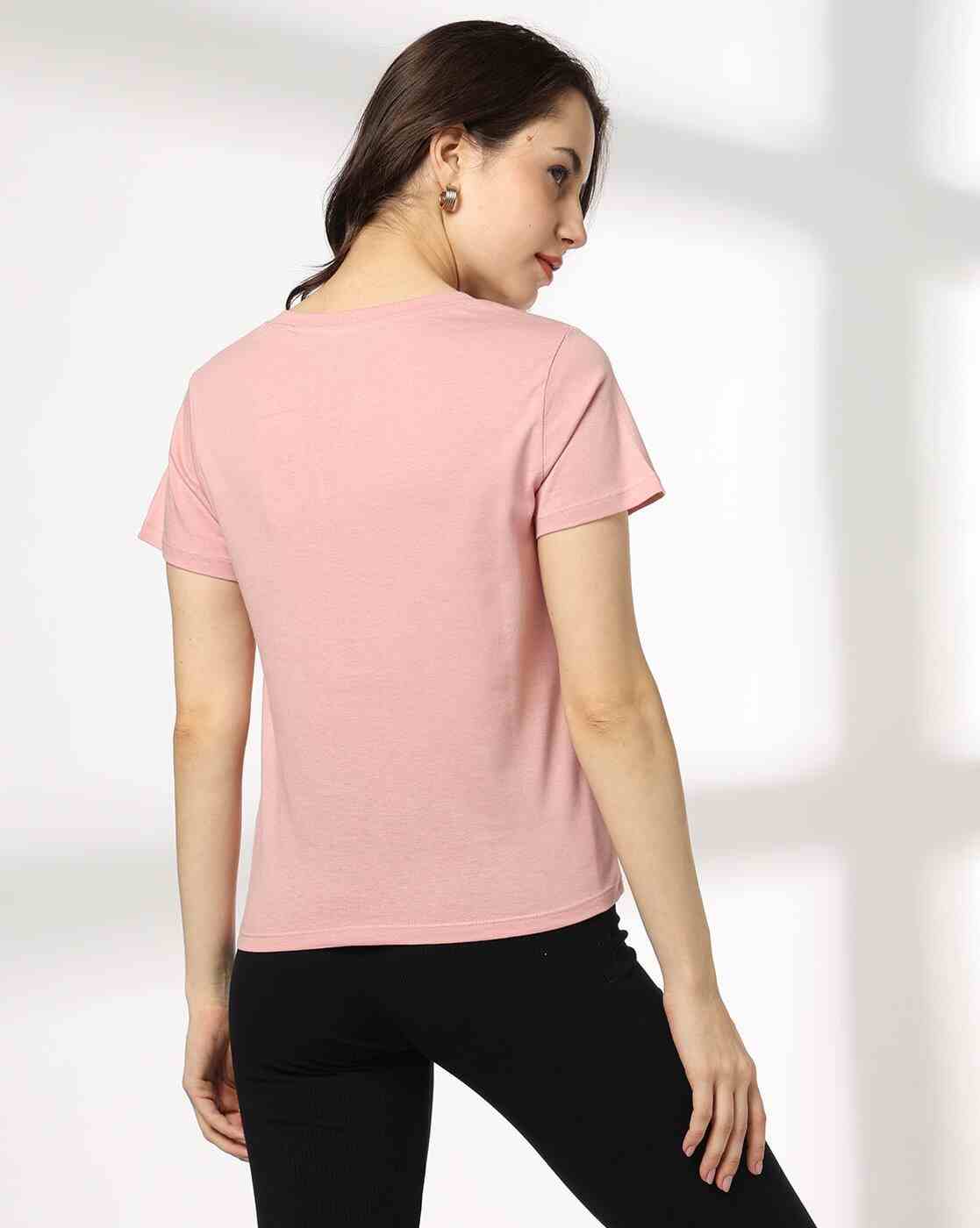 RIO BASIC | Women Daffodin Regular Fit V-Neck T-Shirt|2