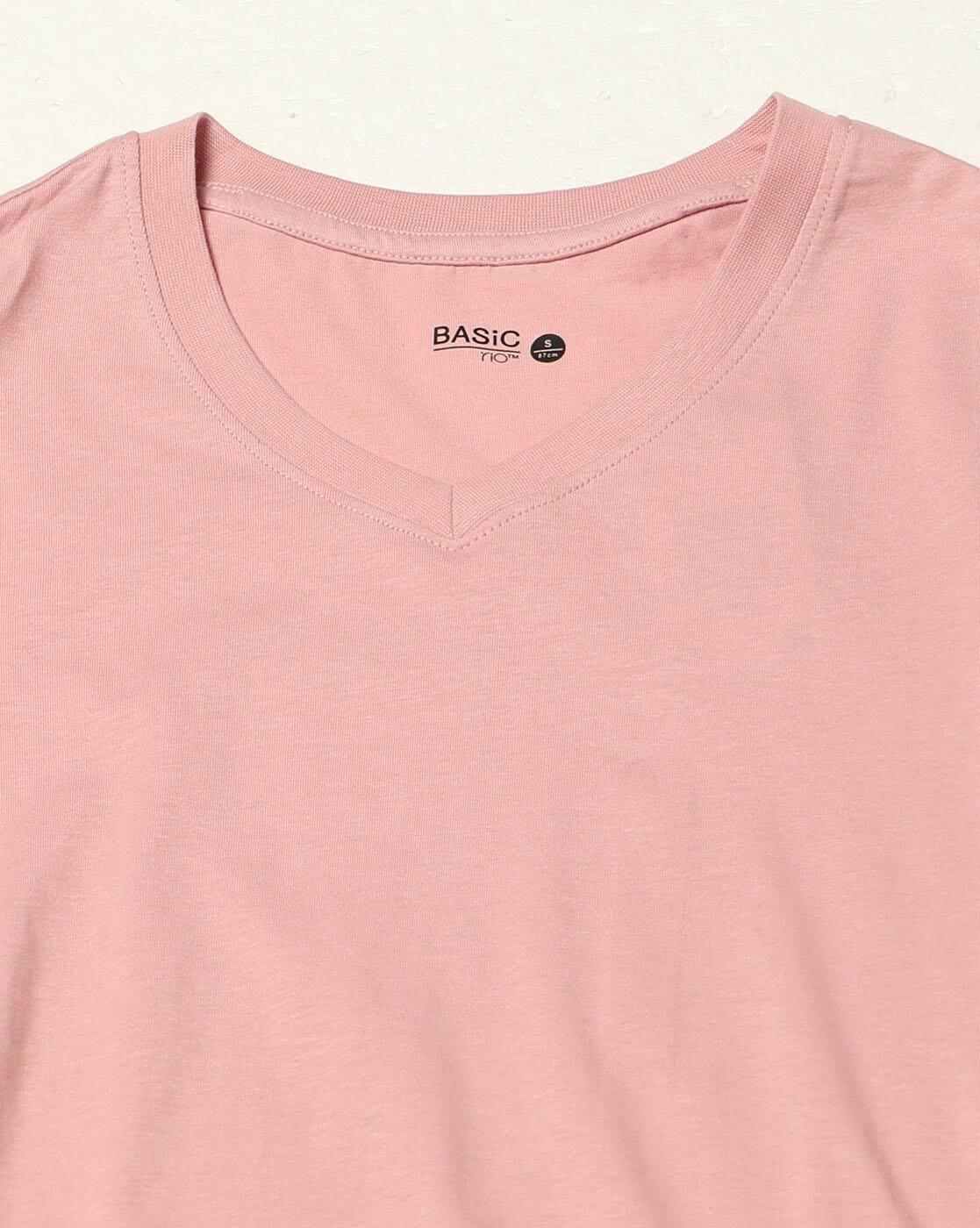 RIO BASIC | Women Daffodin Regular Fit V-Neck T-Shirt|4