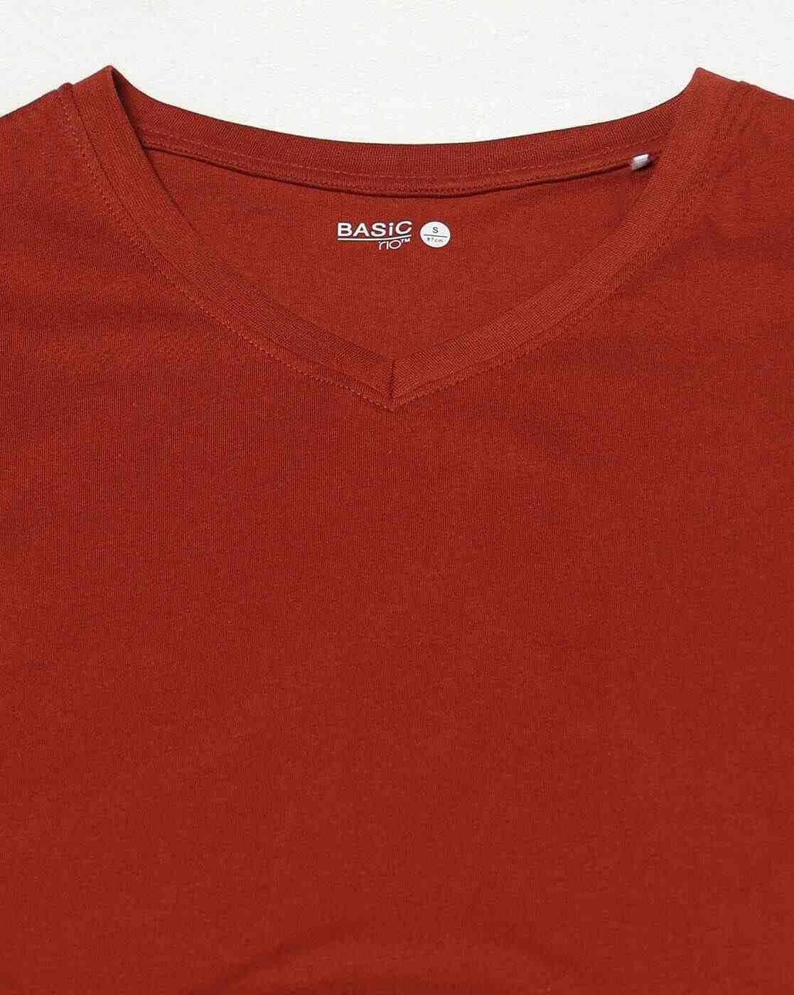 RIO BASIC | Women Daffodin Regular Fit V-Neck T-Shirt|4
