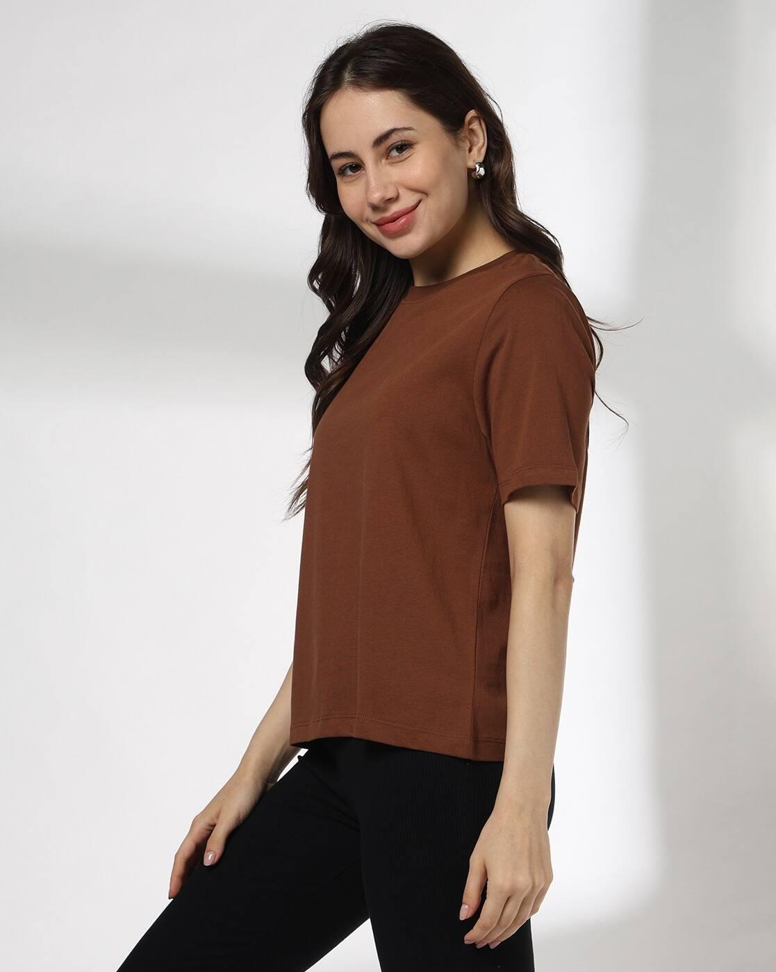 Relaxed fit tshirt tulip, lt.brown, xxl
