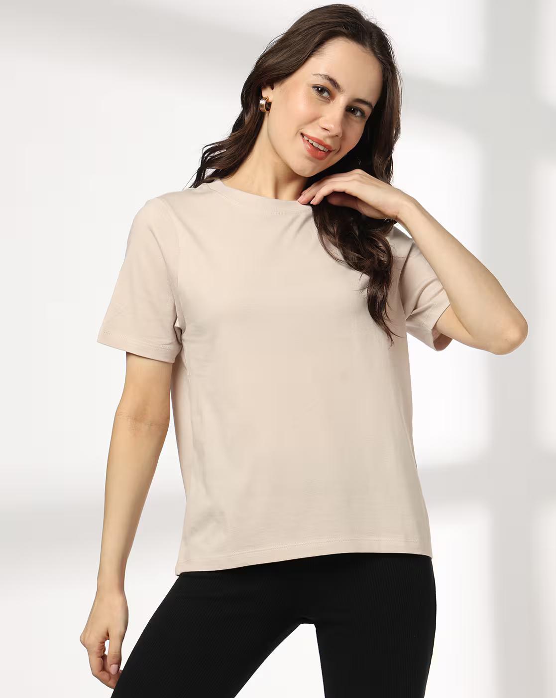 RIO BASIC | Relaxed fit tshirt tulip, stone, s|0
