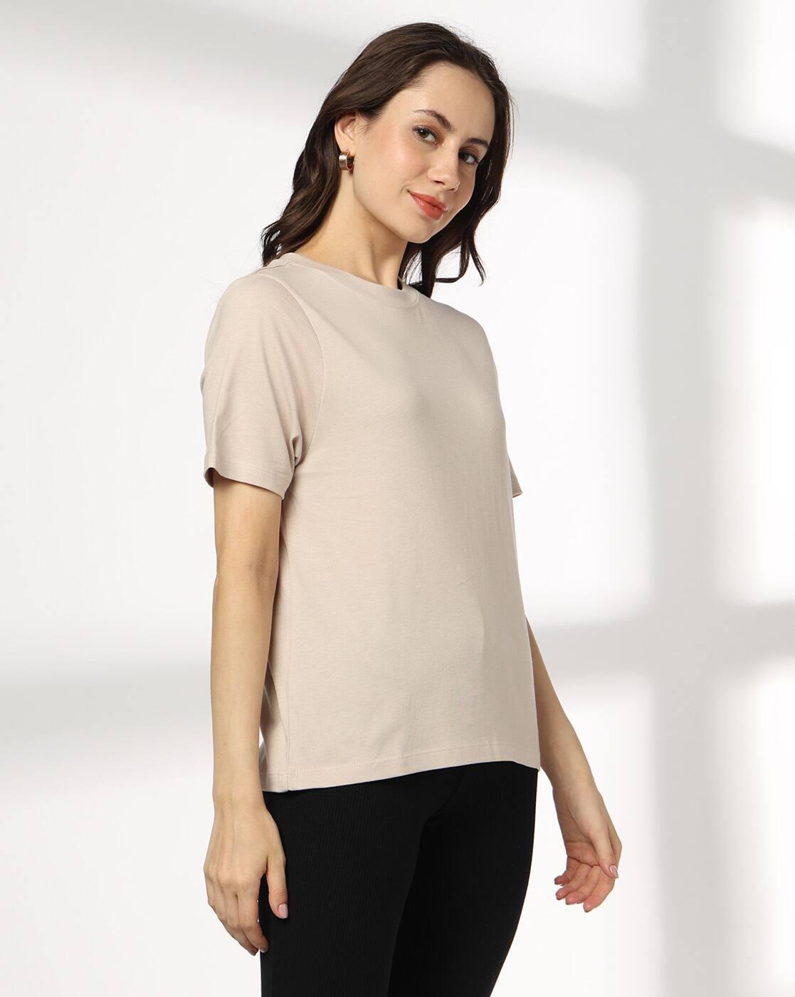 RIO BASIC | Relaxed fit tshirt tulip, stone, s|1