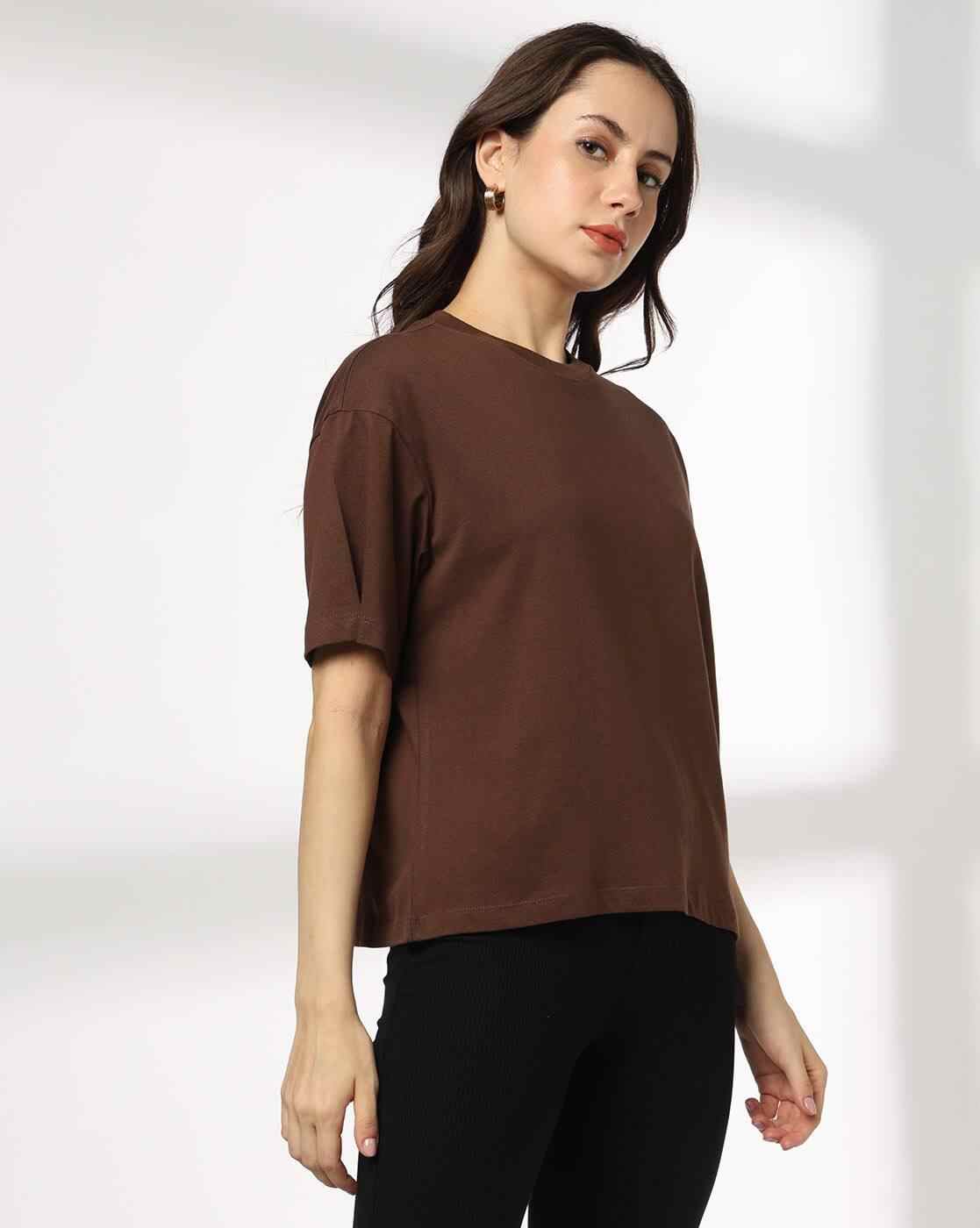 RIO BASIC | Women Boxy Fit Crew-Neck T-Shirt|1