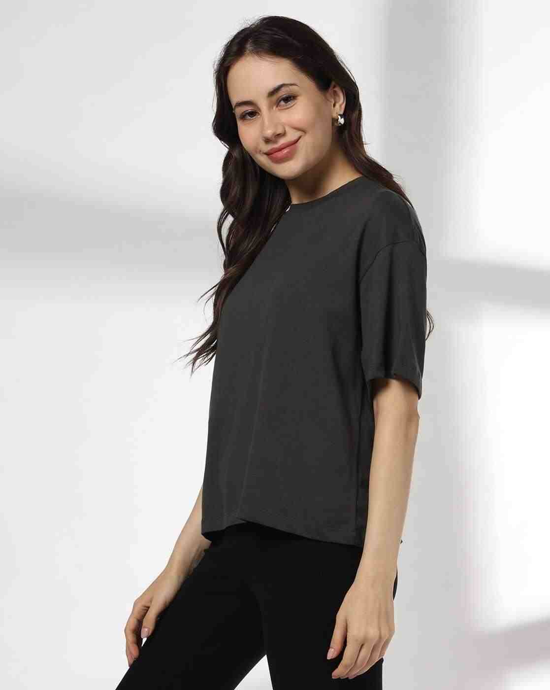 RIO BASIC | Women Boxy Fit Crew-Neck T-Shirt|1