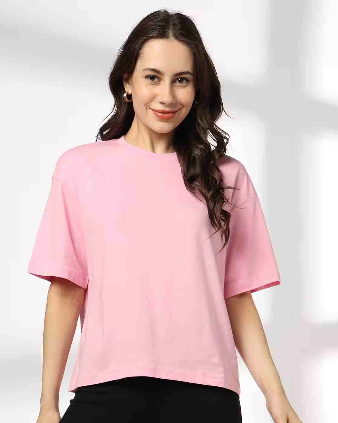 Women Boxy Fit Crew-Neck T-Shirt