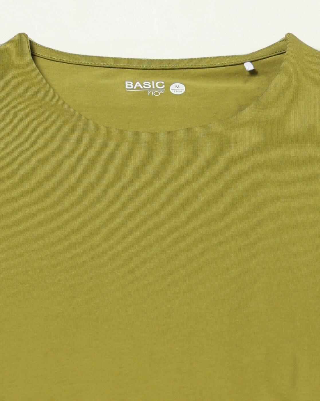 RIO BASIC | Women Double Layered Regular Fit Crew-Neck T-Shirt|4