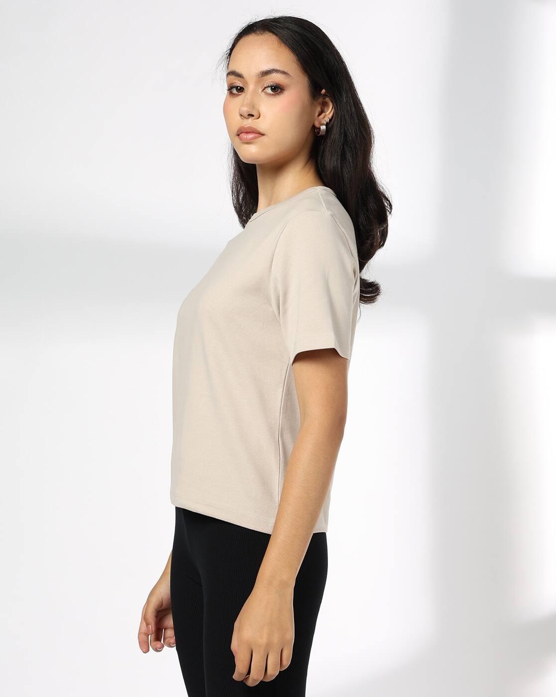 RIO BASIC | Women Interlock Regular Fit Crew-Neck T-Shirt|1
