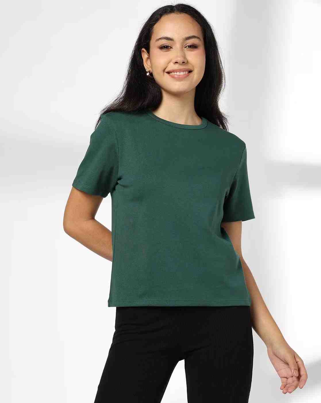 RIO BASIC | Women Interlock Regular Fit Crew-Neck T-Shirt|0