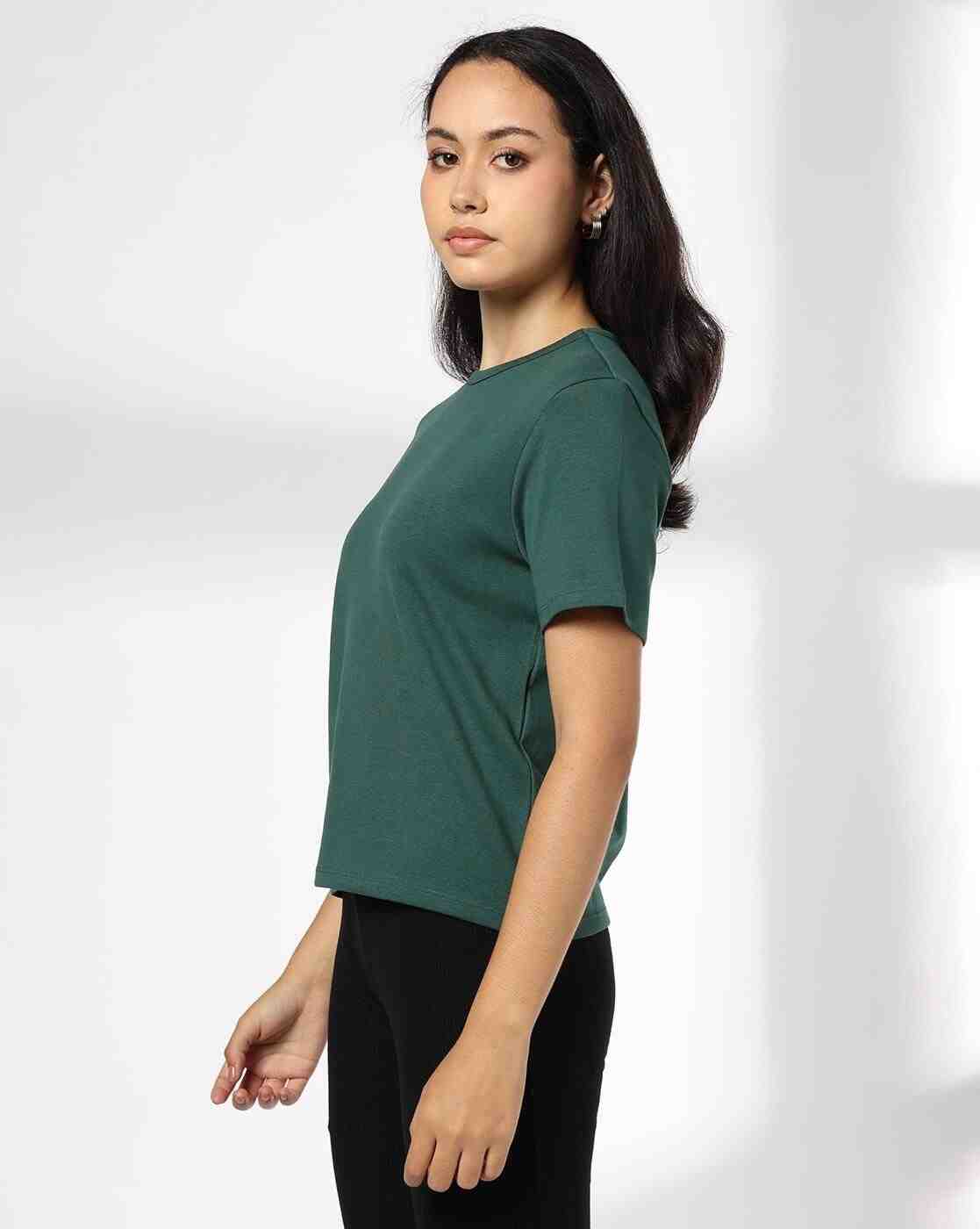 RIO BASIC | Women Interlock Regular Fit Crew-Neck T-Shirt|1