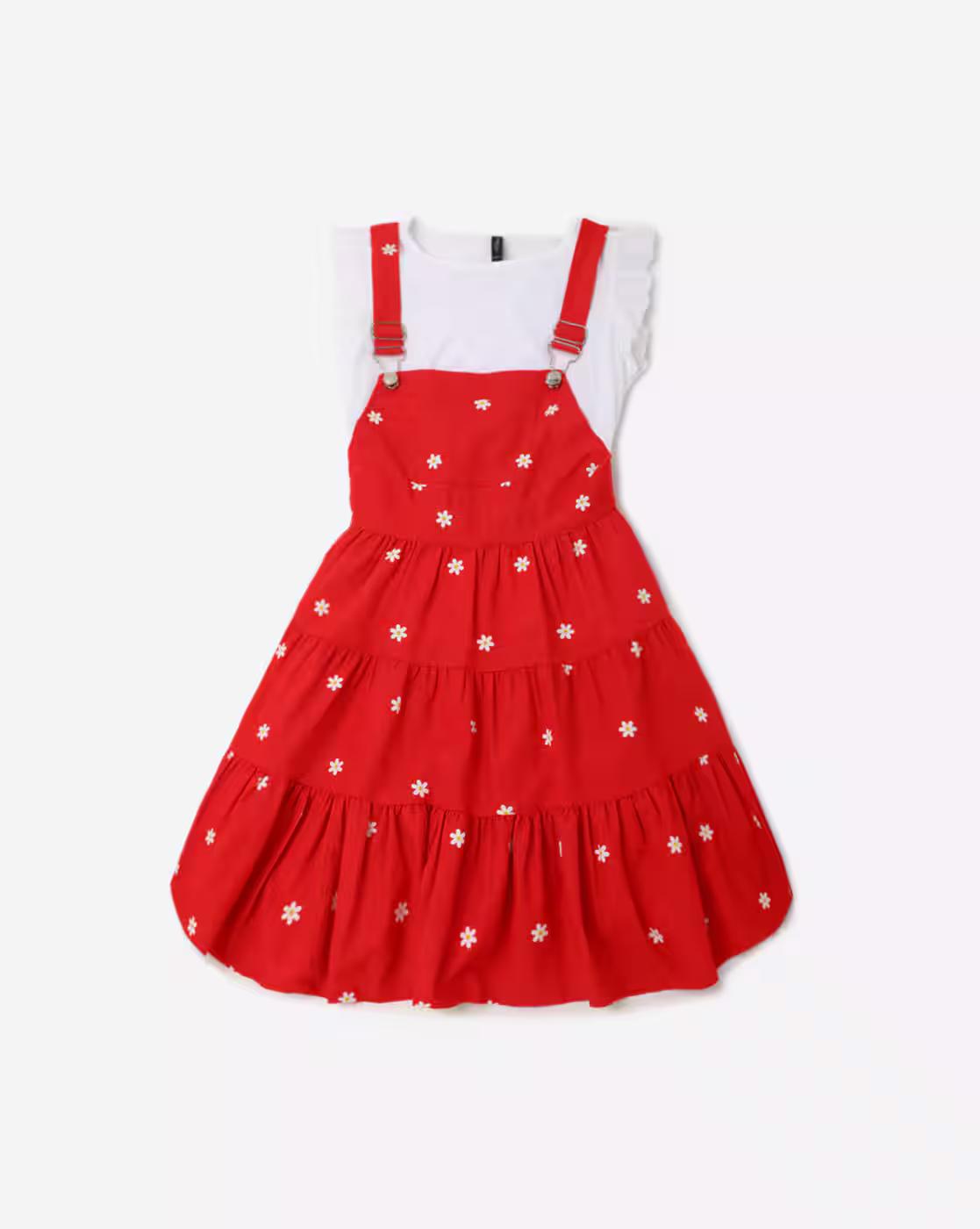 RIO GIRLS | Printed Dungaree Set|0