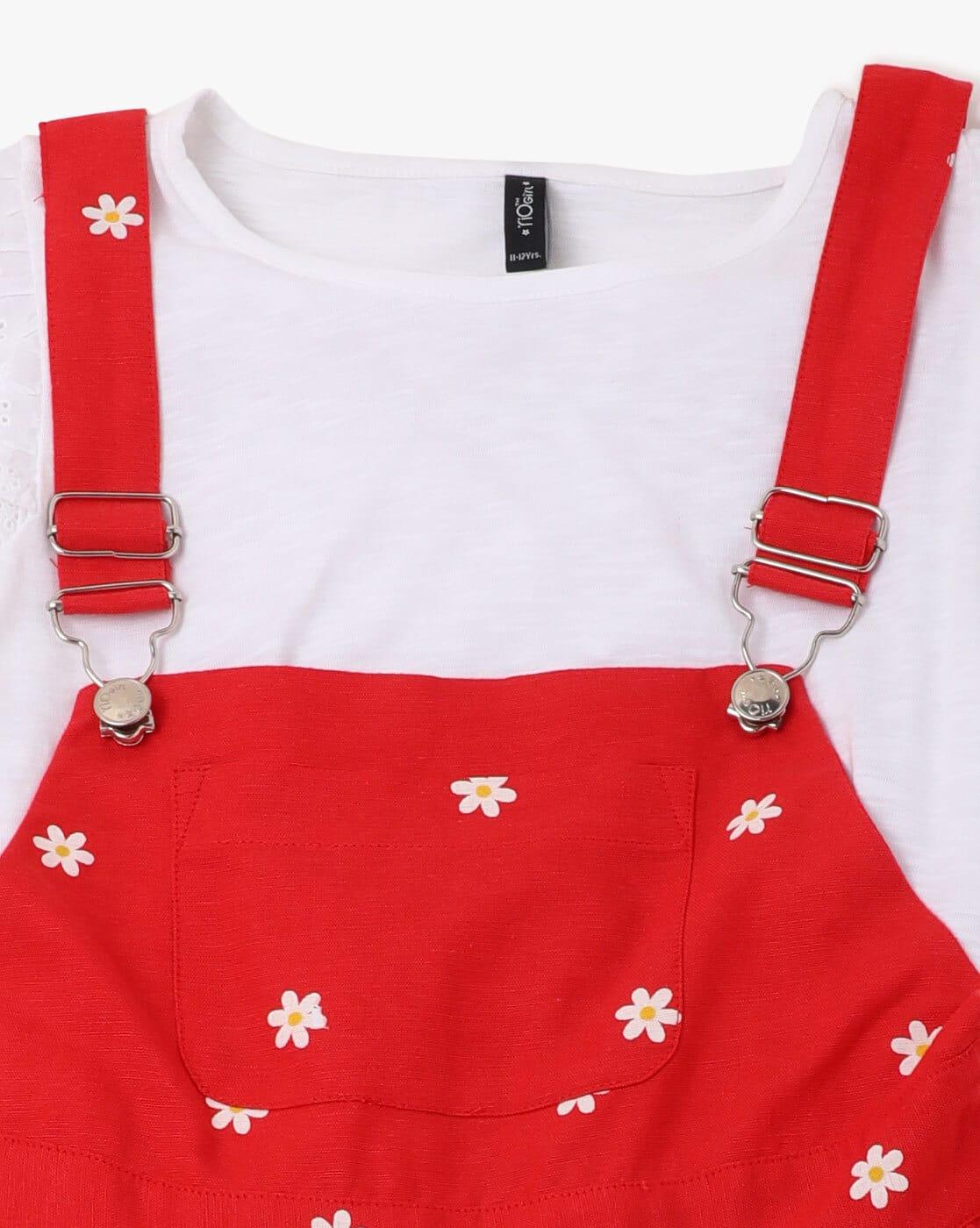 RIO GIRLS | Printed Dungaree Set|5
