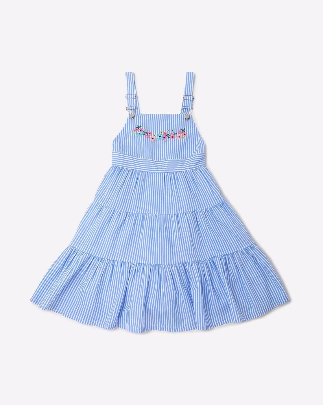 RIO GIRLS | Striped Dungaree Set|3