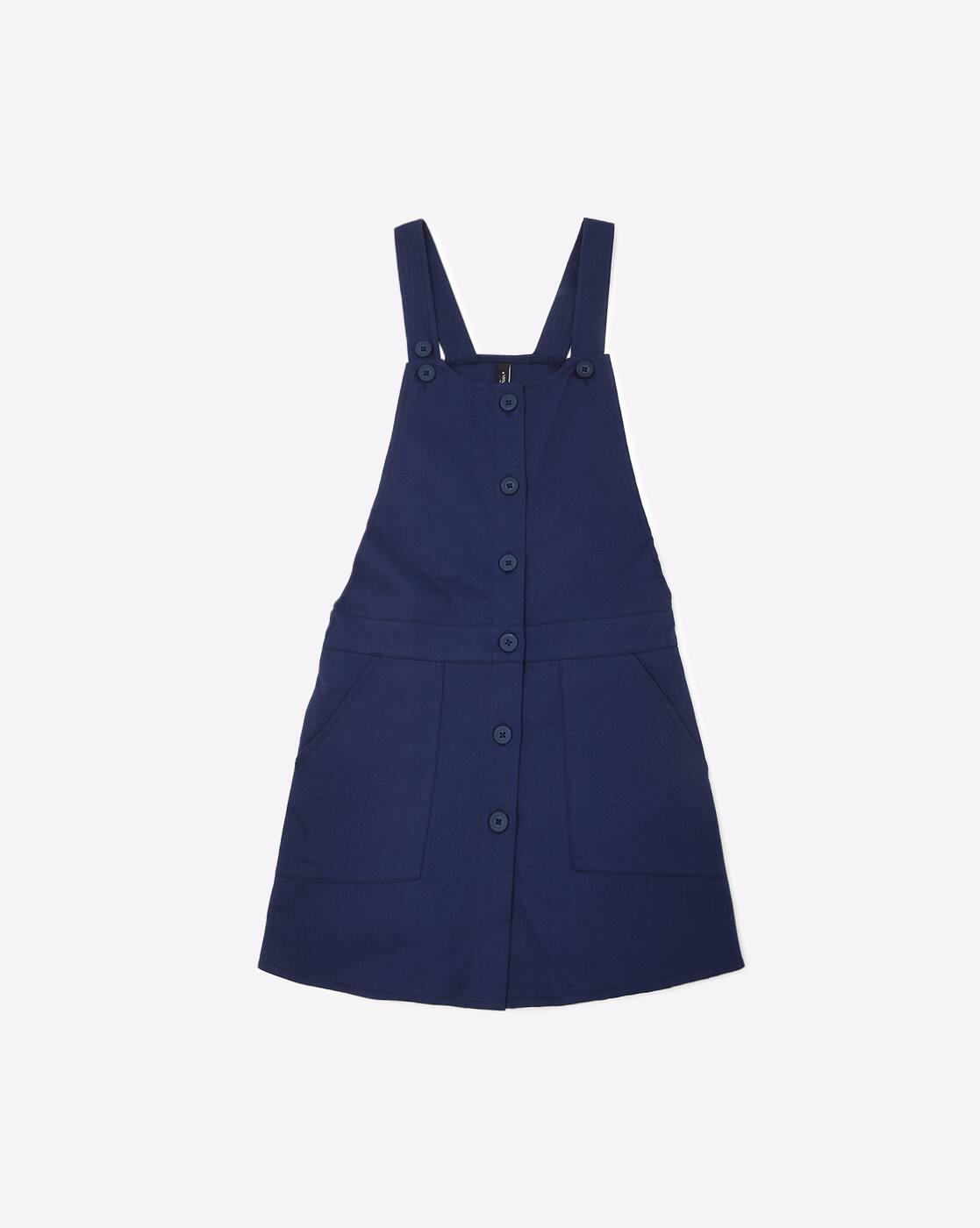RIO GIRLS | Floral Print Dungaree with Buttons Accent|3