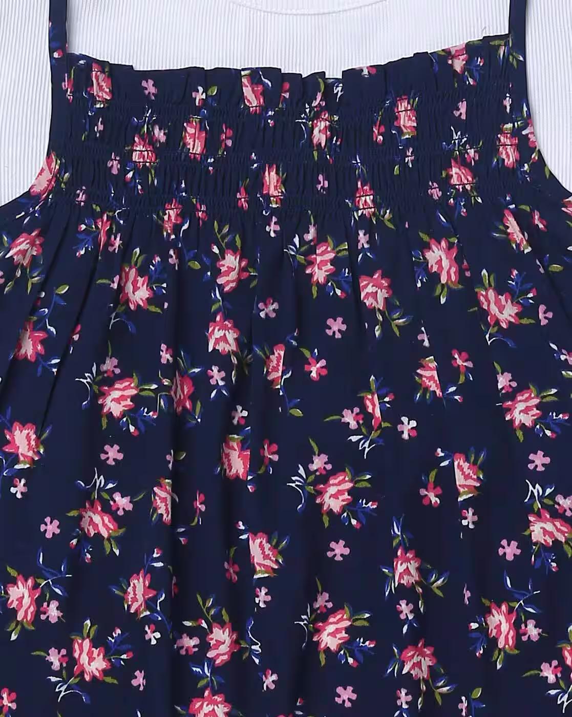RIO GIRLS | Floral Print A-line Dress with T-shirt|5