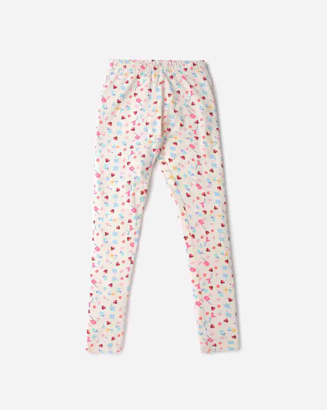 RIO GIRLS | Floral Print Leggings with Elasticated Waist|0