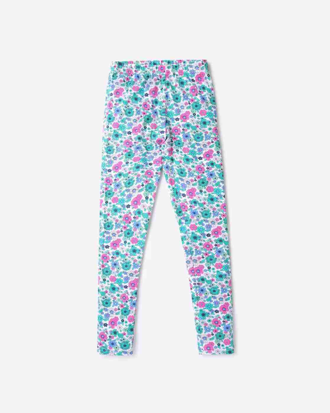 RIO GIRLS | Floral-Print Leggings with Elasticated Waist|0