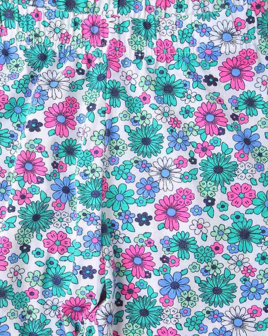 RIO GIRLS | Floral-Print Leggings with Elasticated Waist|2