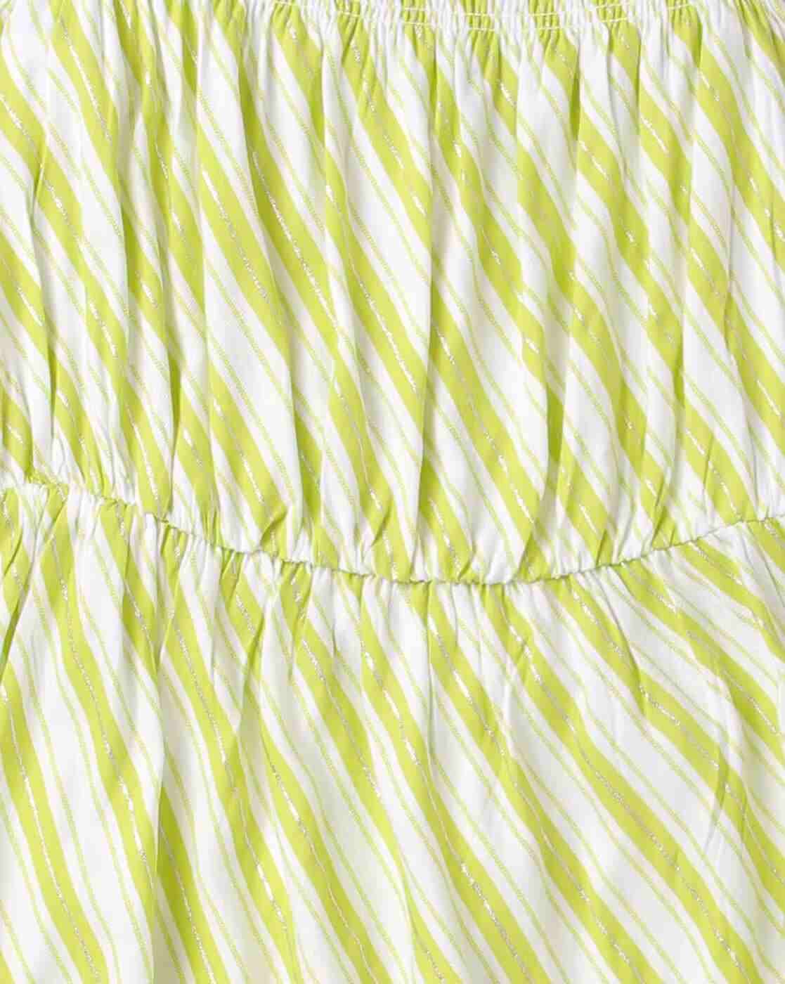 RIO GIRLS | Striped A-Line Dress with T-Shirt|6