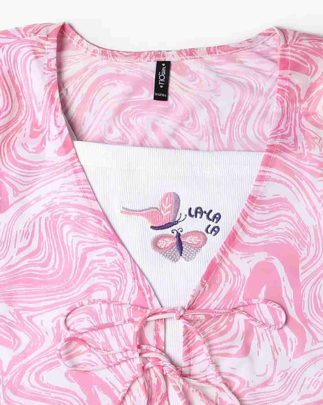 RIO GIRLS | Girls Printed Relaxed Fit Top & Cami Set|5