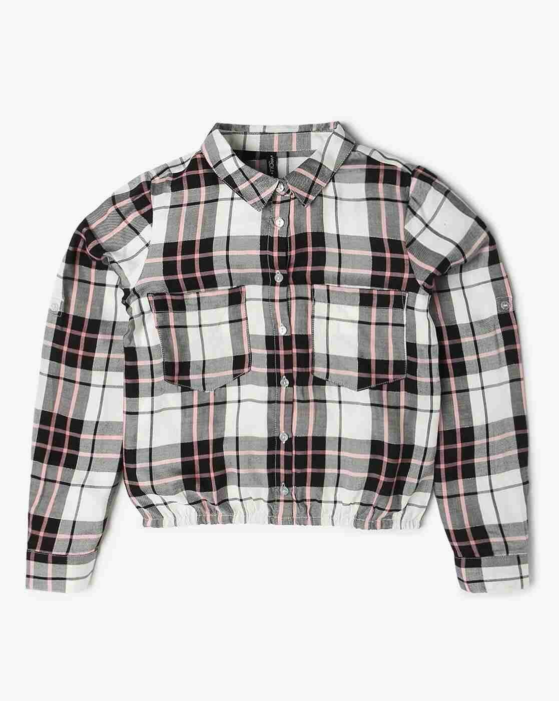 RIO GIRLS | Girls Checked Relaxed Fit Top|0