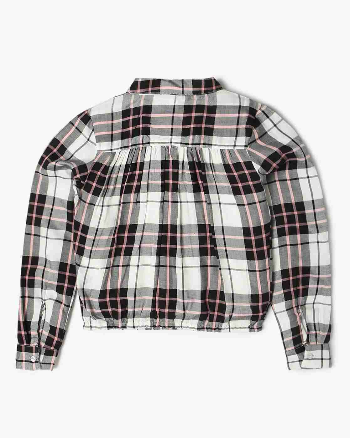 RIO GIRLS | Girls Checked Relaxed Fit Top|1