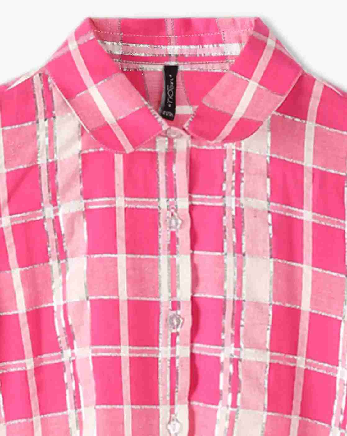 RIO GIRLS | Girls Checked Regular Fit Shirt|2
