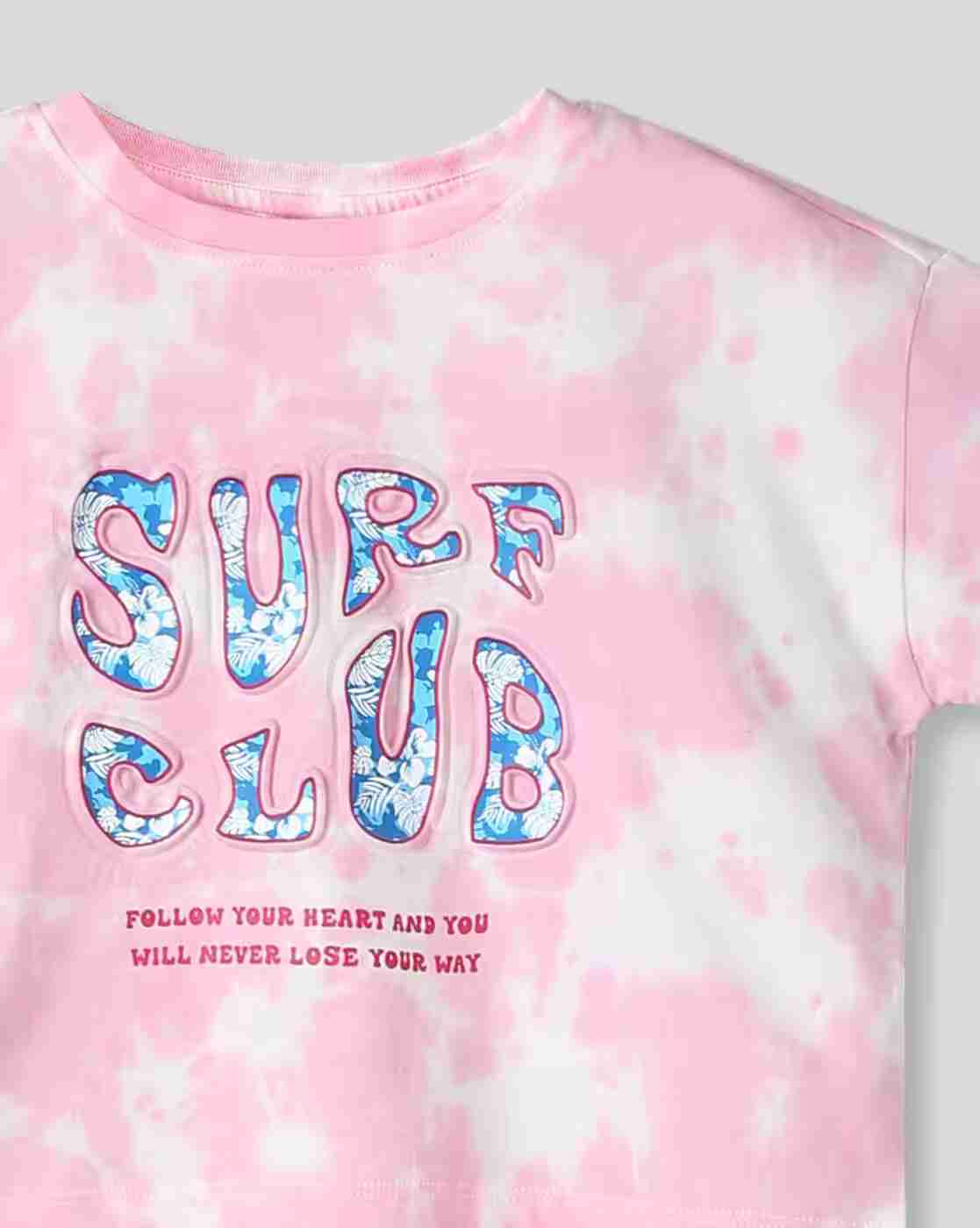 RIO GIRLS | Girls Tie & Dye Boxy Fit Round-Neck T-Shirt|2