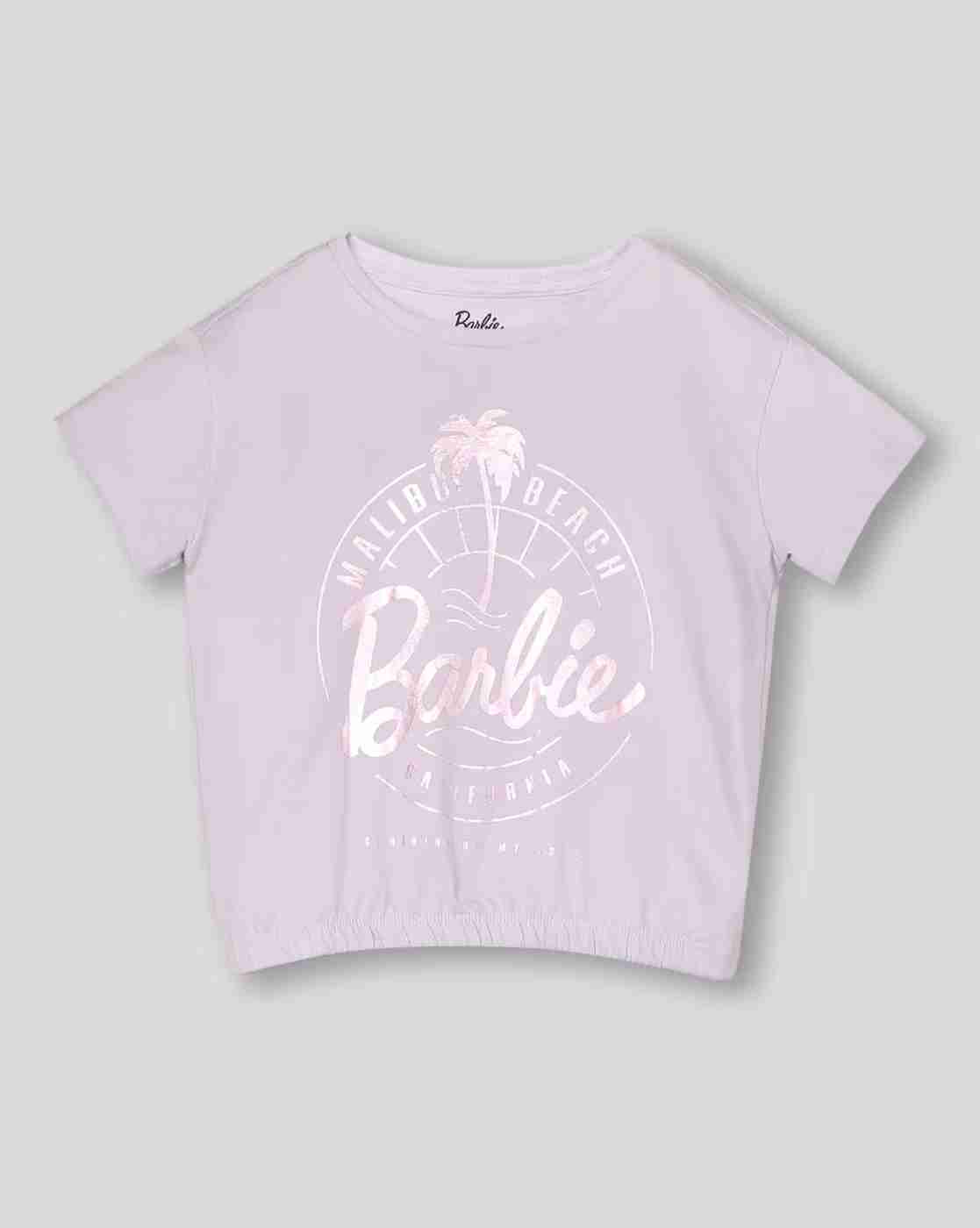 RIO GIRLS | Girls Barbie Print Relaxed Fit Round-Neck T-Shirt|0