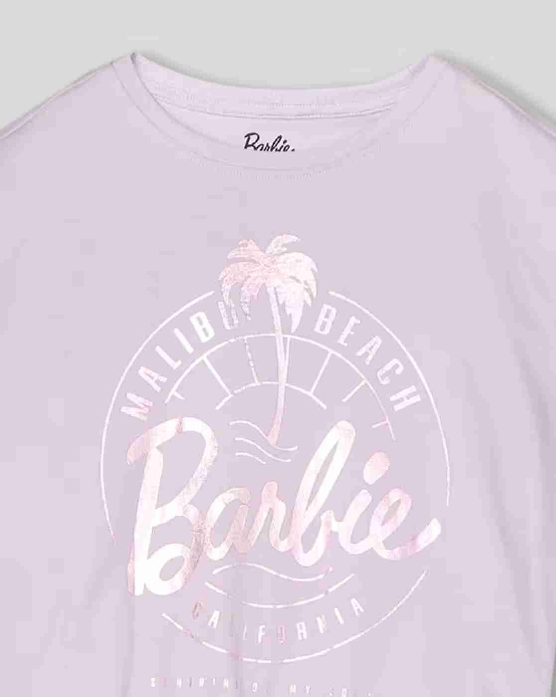 RIO GIRLS | Girls Barbie Print Relaxed Fit Round-Neck T-Shirt|2