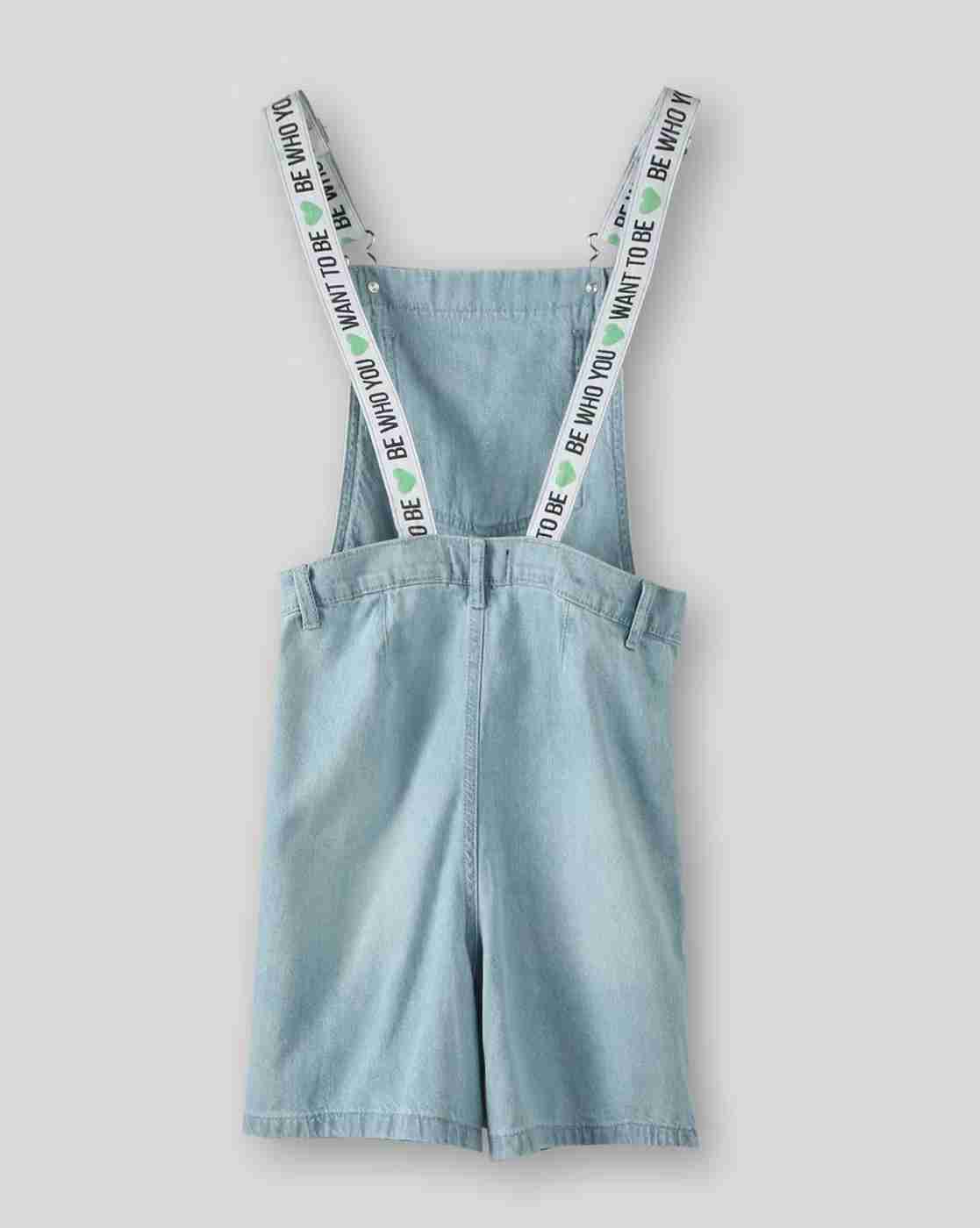 RIO GIRLS | Girls Relaxed Fit Dungaree with Ribbed Top Set|4