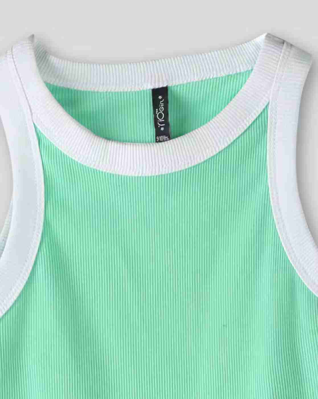 RIO GIRLS | Girls Relaxed Fit Dungaree with Ribbed Top Set|5