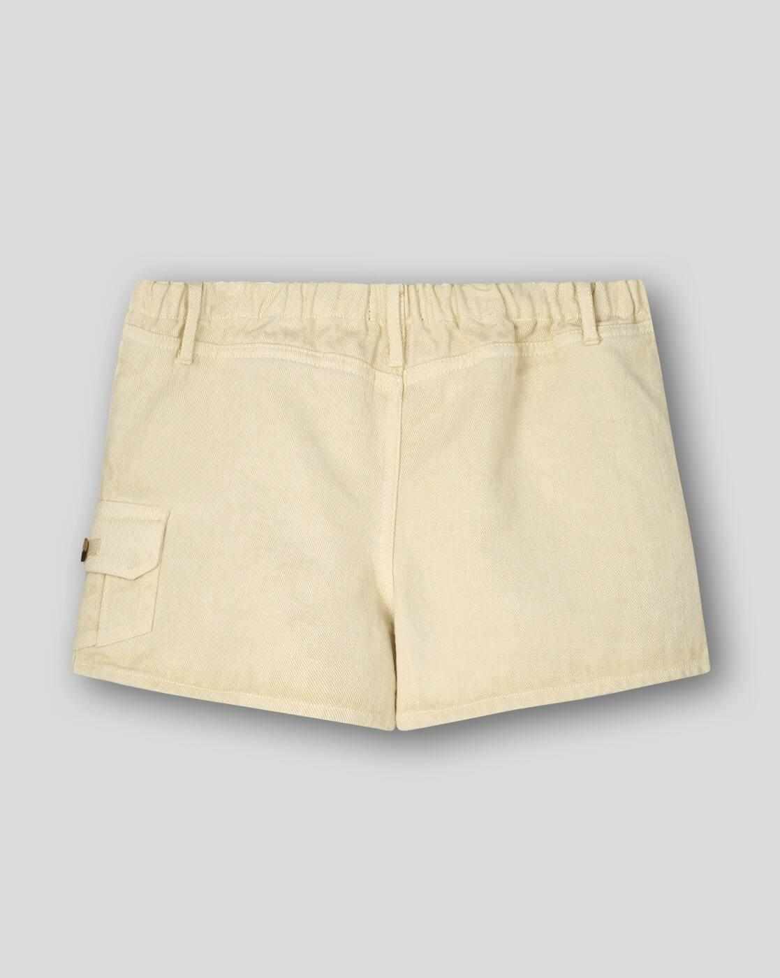RIO GIRLS | Cargo pocket twill shorts, ecru, 8-9y|1