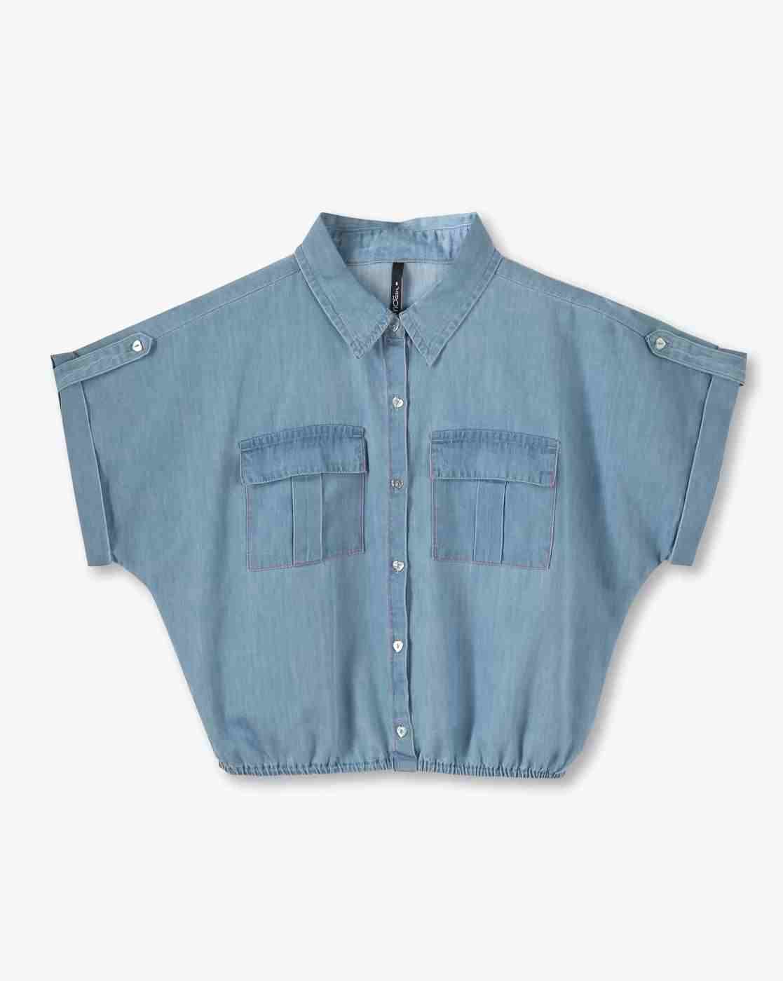 RIO GIRLS | Girls Relaxed Fit Cotton Denim Shirt|0