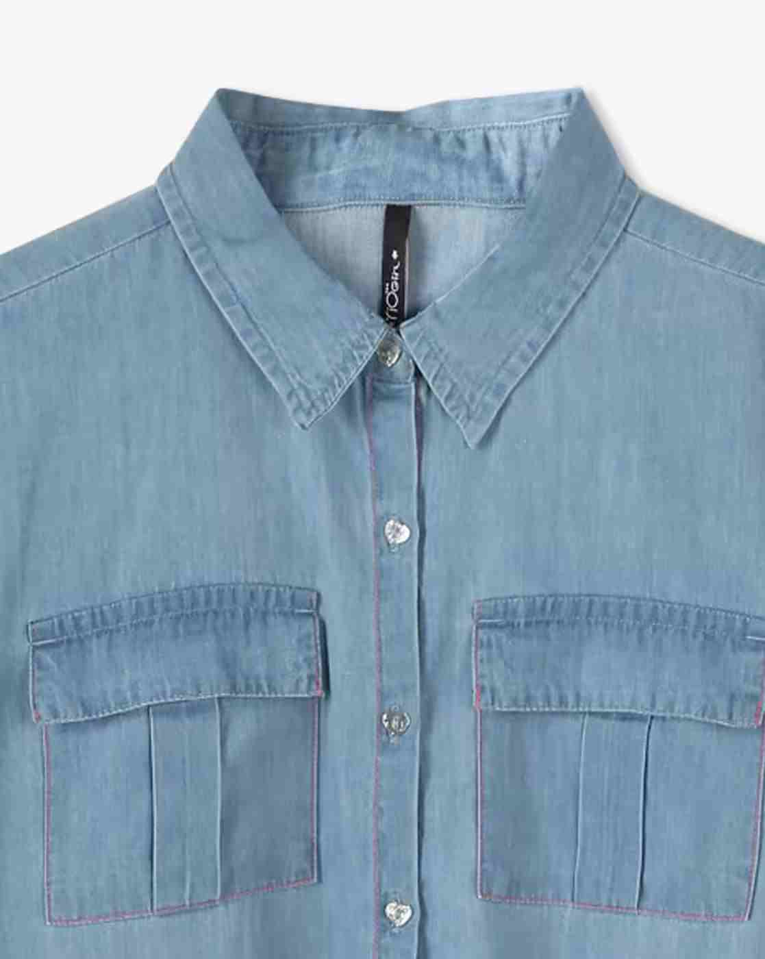 RIO GIRLS | Girls Relaxed Fit Cotton Denim Shirt|2