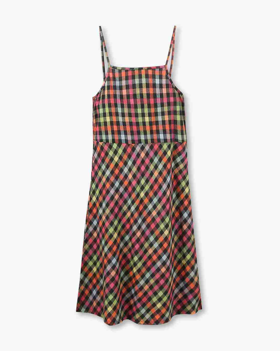 RIO GIRLS | Girls Checked A-Line Dress with Top set|3