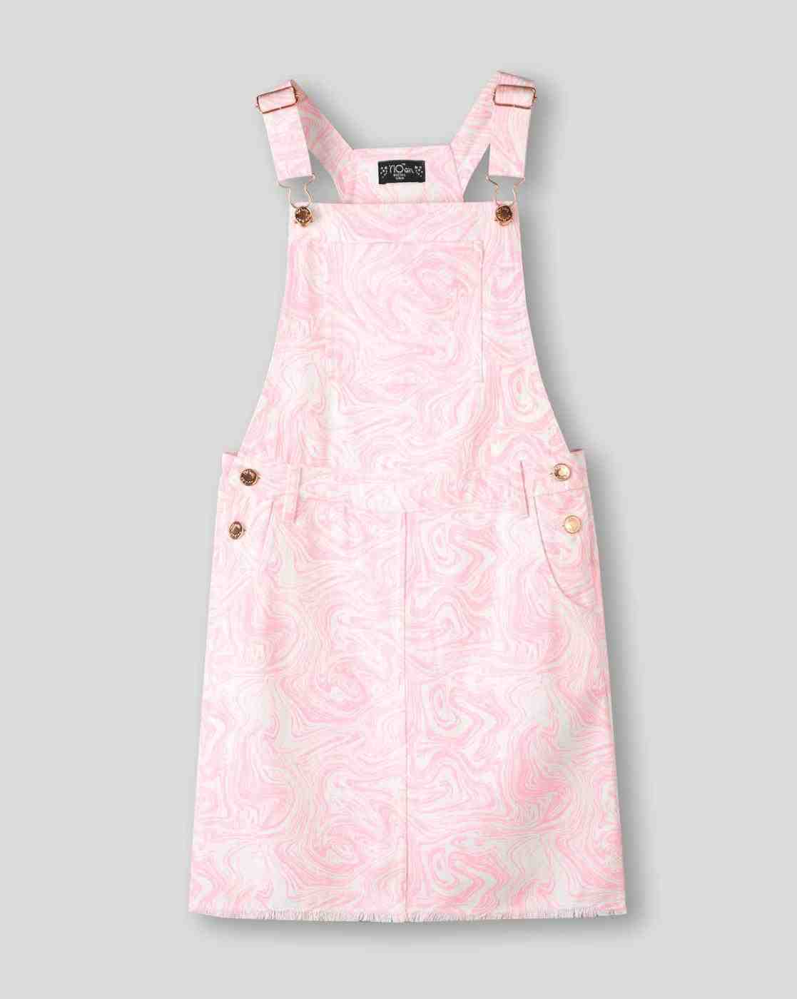 RIO GIRLS | Girls Printed Dungaree & T-Shirt Set|3