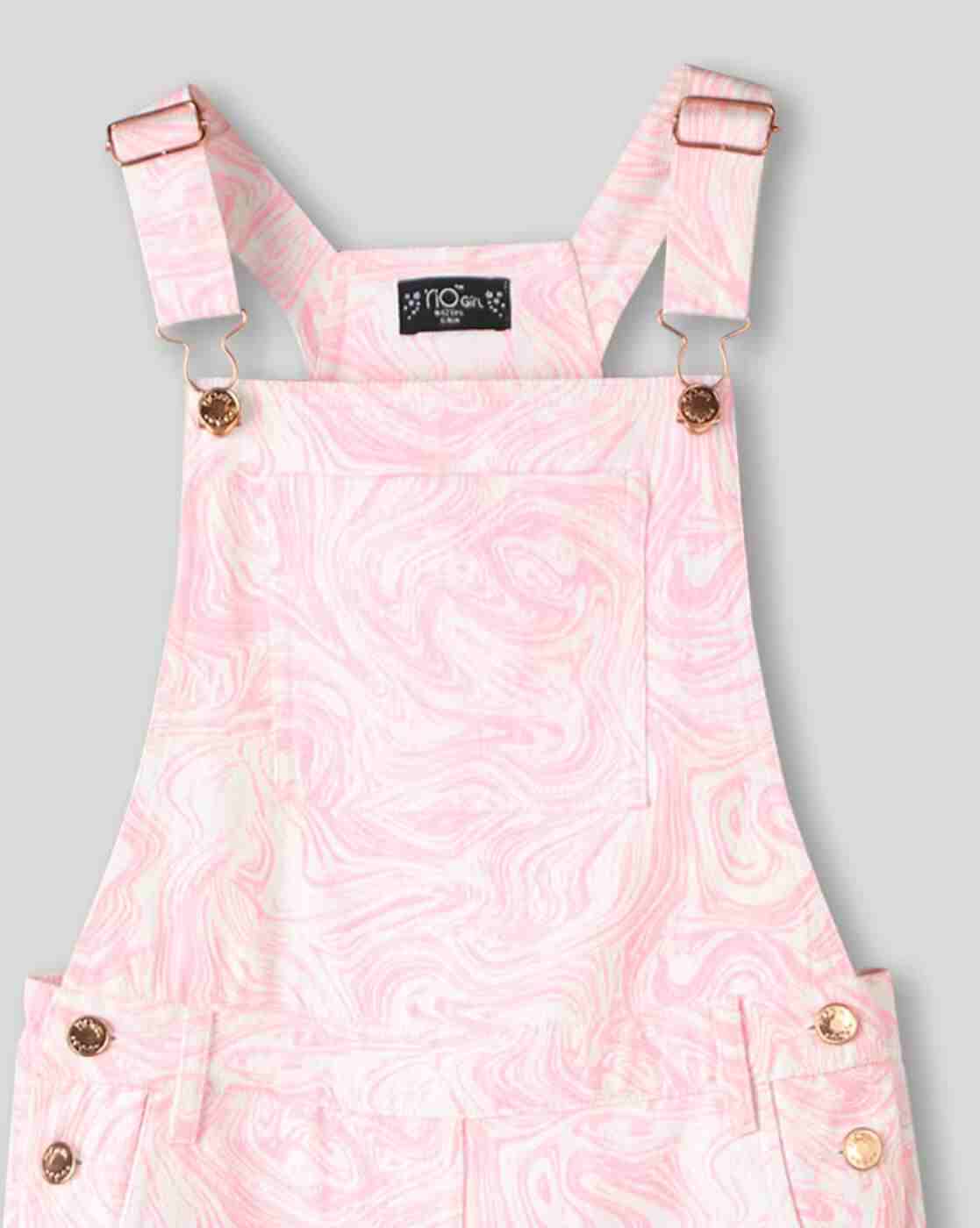 RIO GIRLS | Girls Printed Dungaree & T-Shirt Set|7