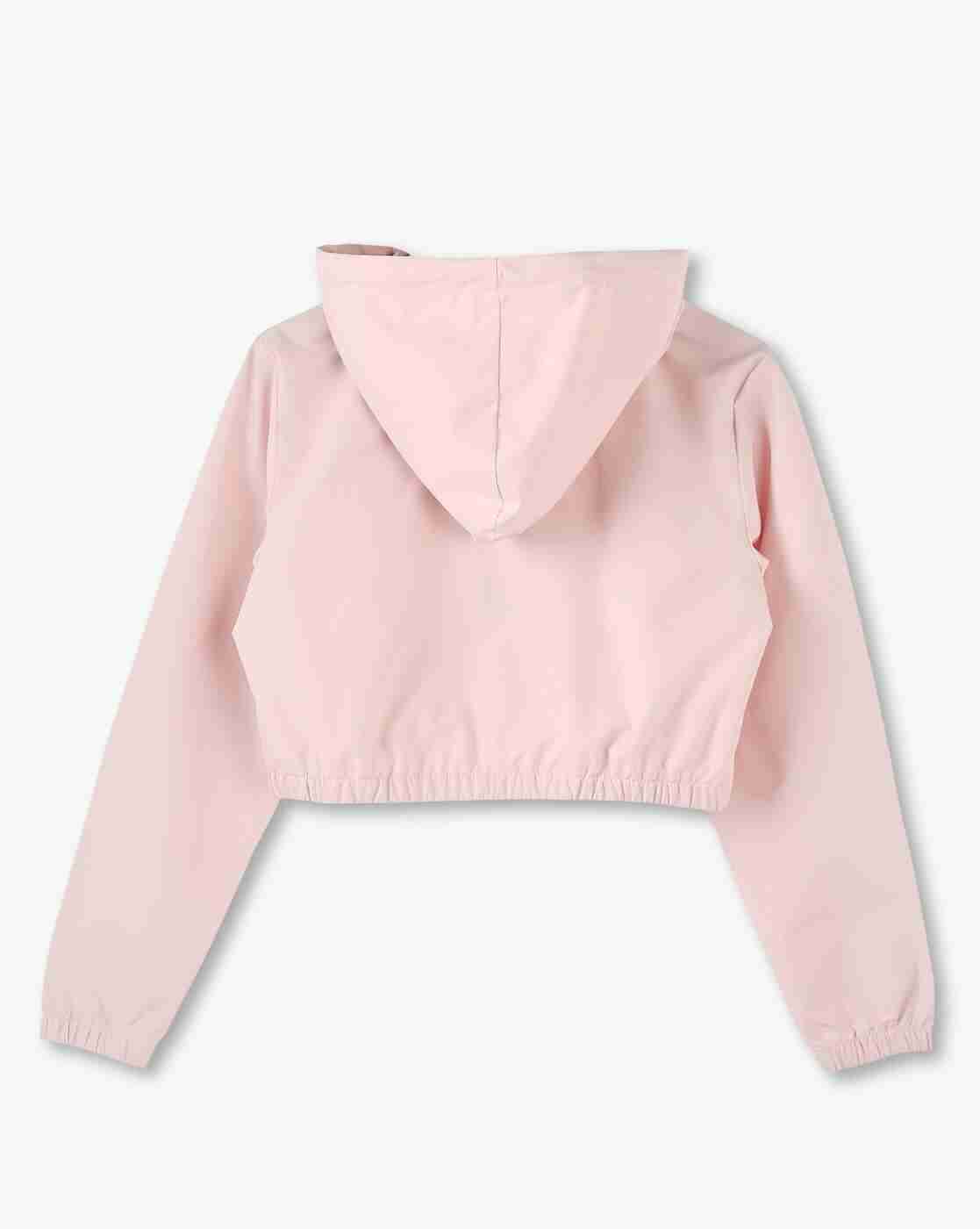 RIO GIRLS | Girls Zip-Front Hooded Crop Jacket with Flap Pockets|1