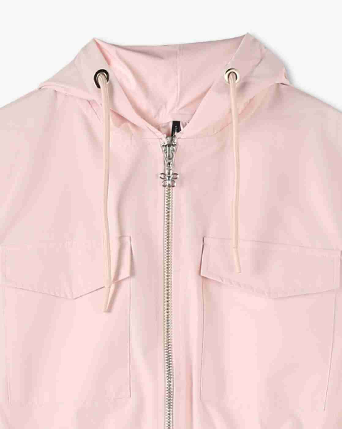 RIO GIRLS | Girls Zip-Front Hooded Crop Jacket with Flap Pockets|2