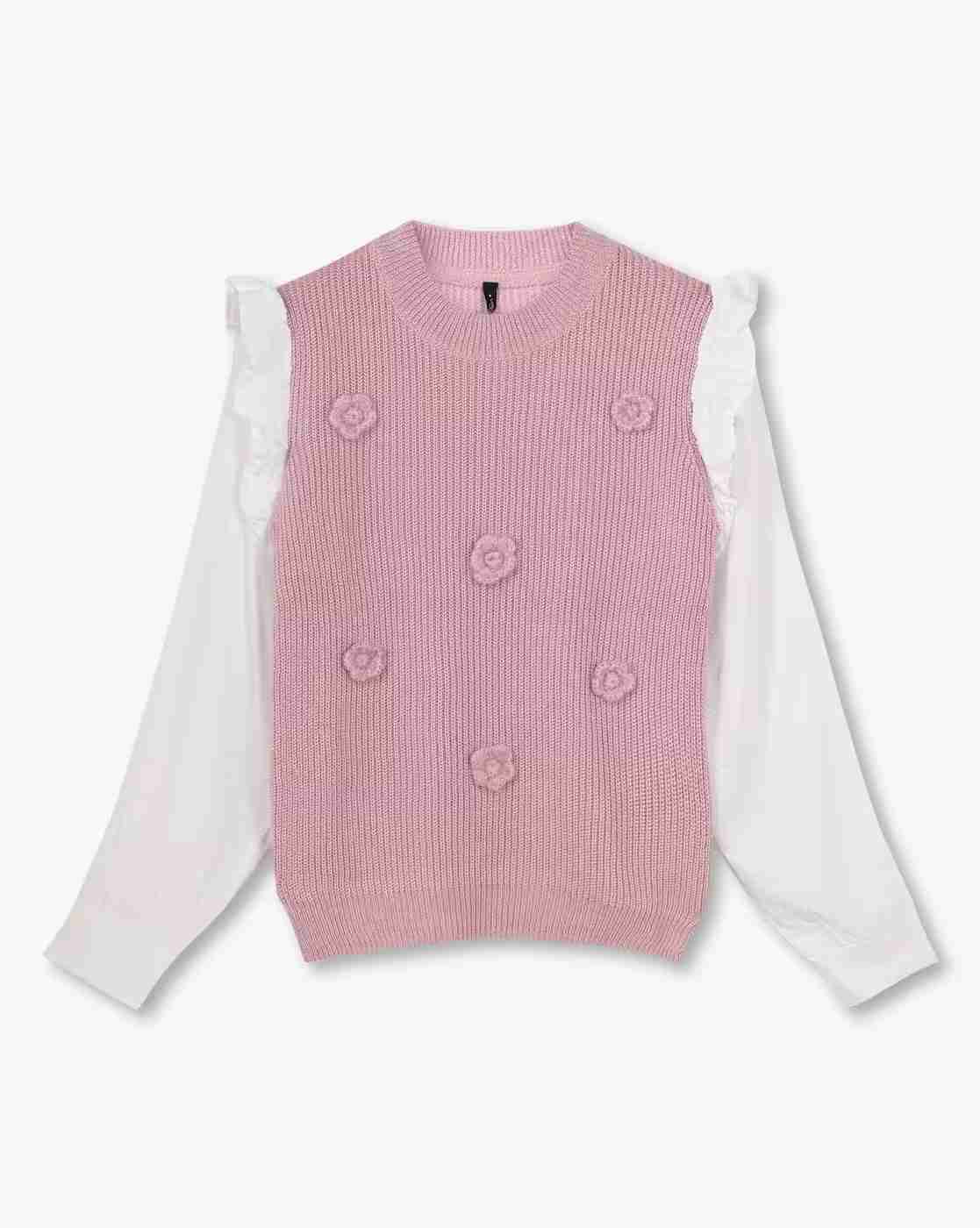 RIO GIRLS | Girls Ribbed Shirt with Sweater|0