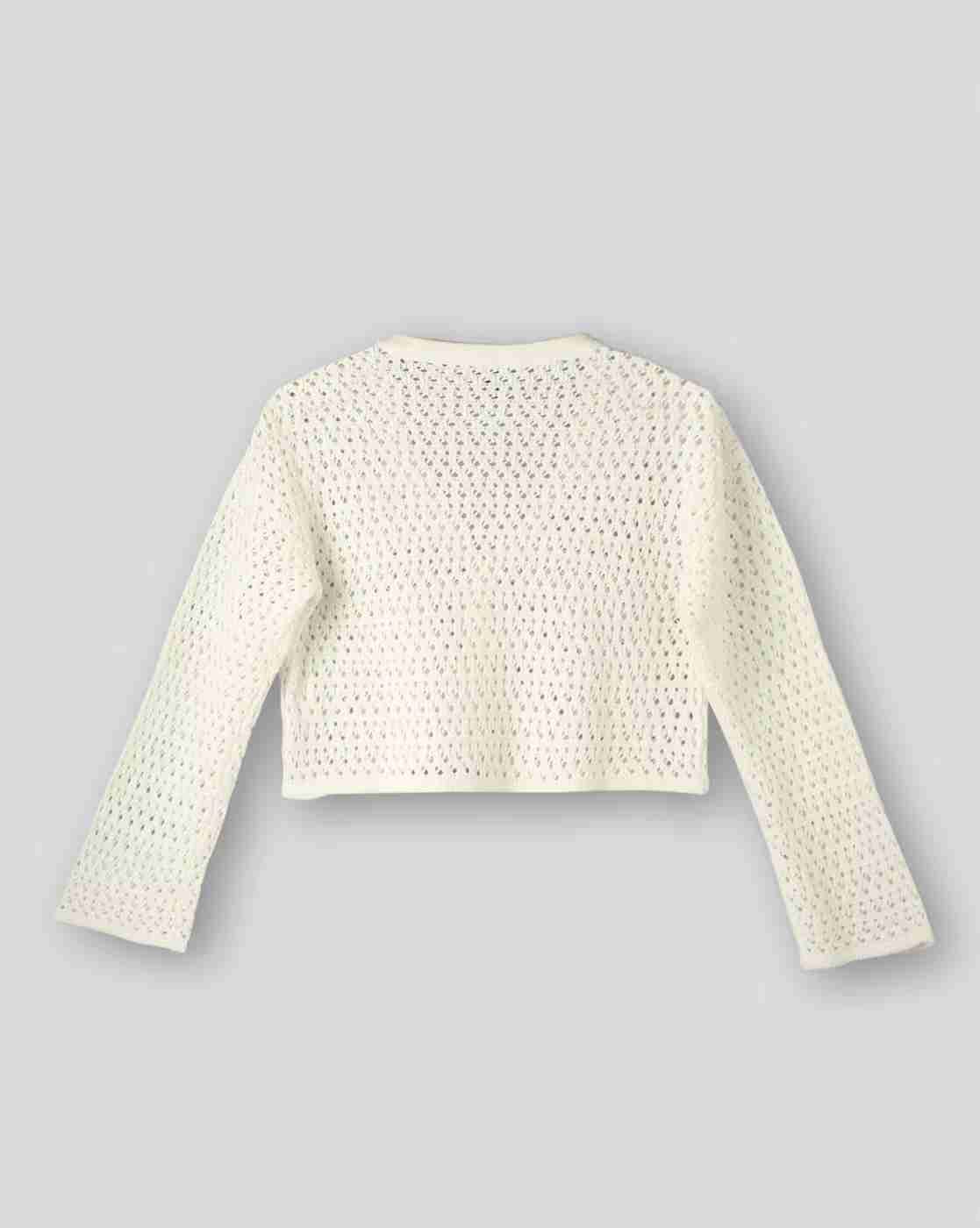 RIO GIRLS | Girls Relaxed Fit Cropped Cardigan|1