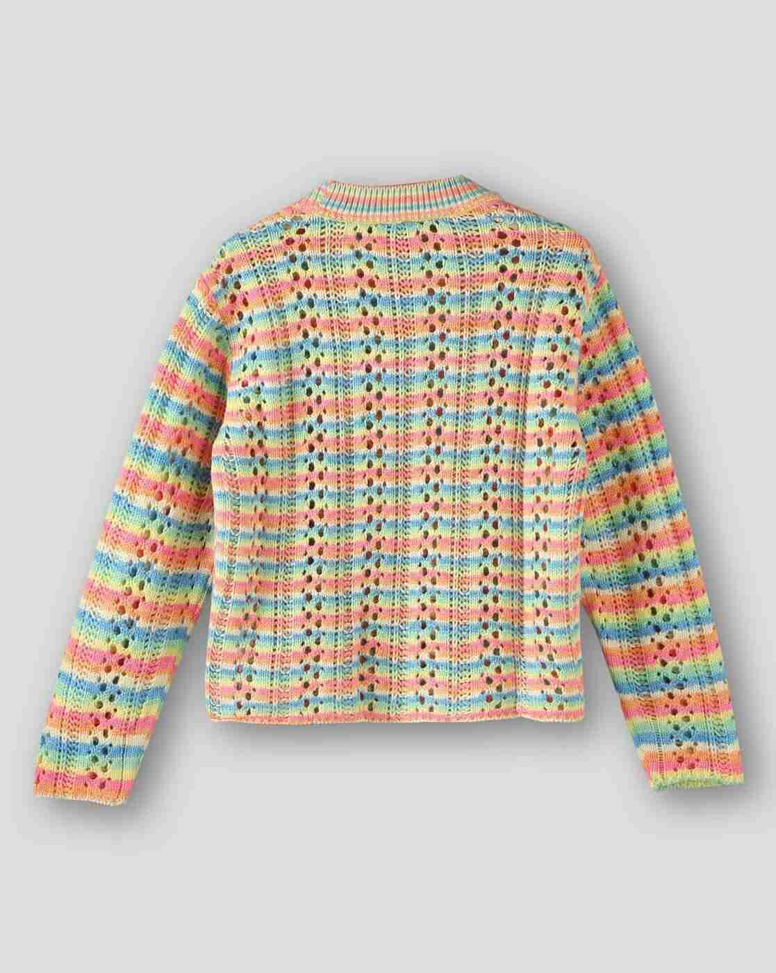 RIO GIRLS | Girls Knitted Relaxed Fit Round-Neck Sweater|1