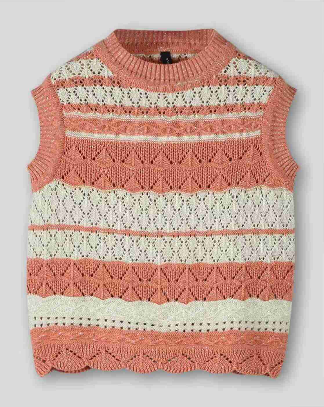 Girls Knitted Round-Neck Sweater