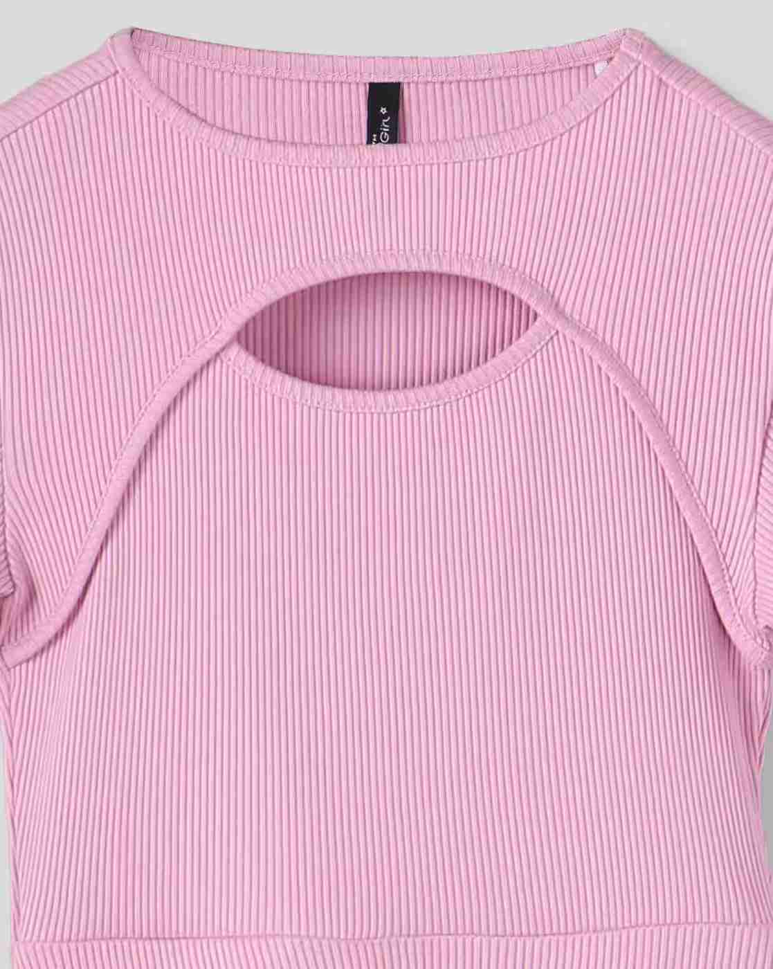 RIO GIRLS | Girls Knitted Cutout A-Line Dress|2