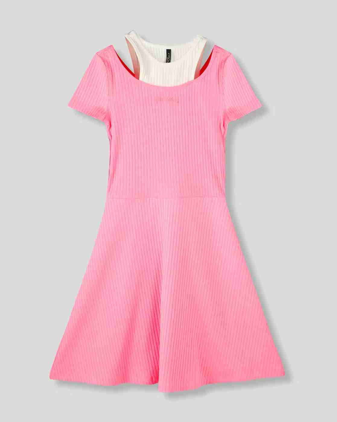 RIO GIRLS | Women Ribbed Knitted A-Line Dress|0