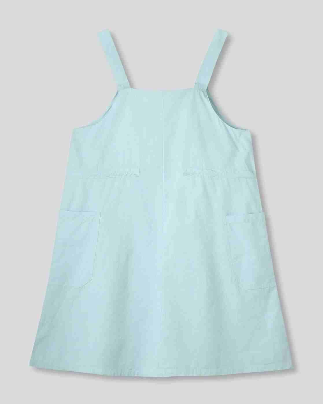 RIO GIRLS | Girls Relaxed Fit Square-Neck Dungarees|5