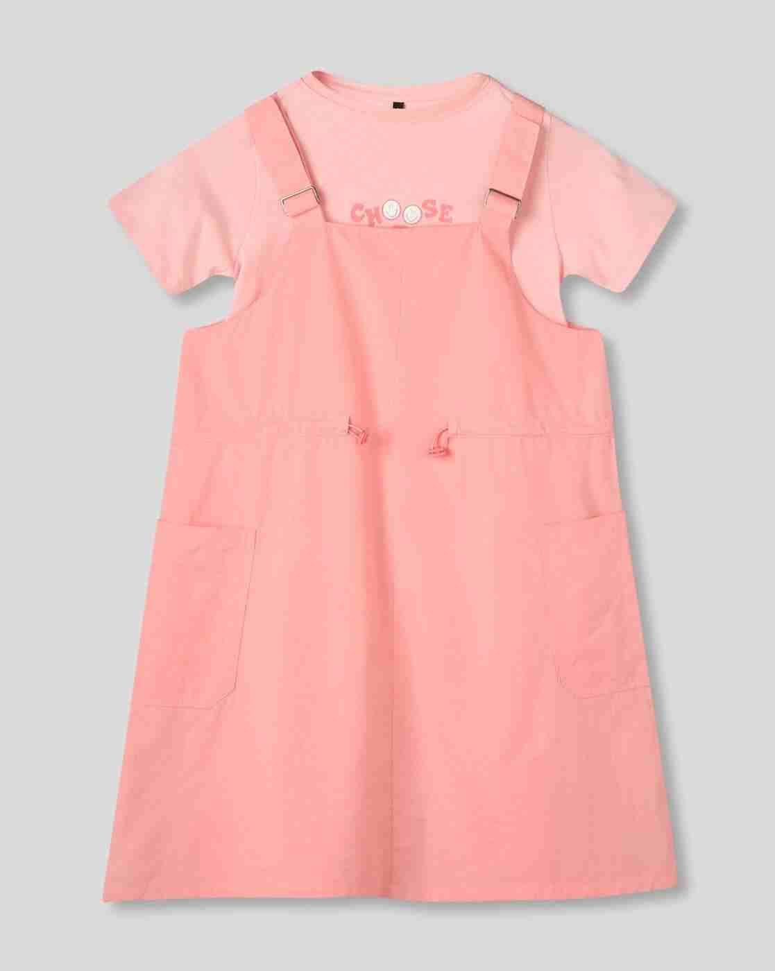 RIO GIRLS | Girls Relaxed Fit Square-Neck Dungarees|1