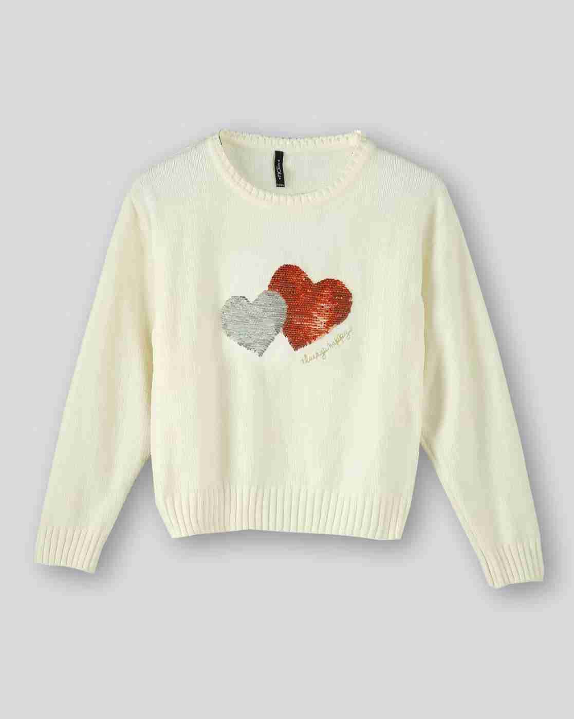 RIO GIRLS | Girls Embellished Sweater|2