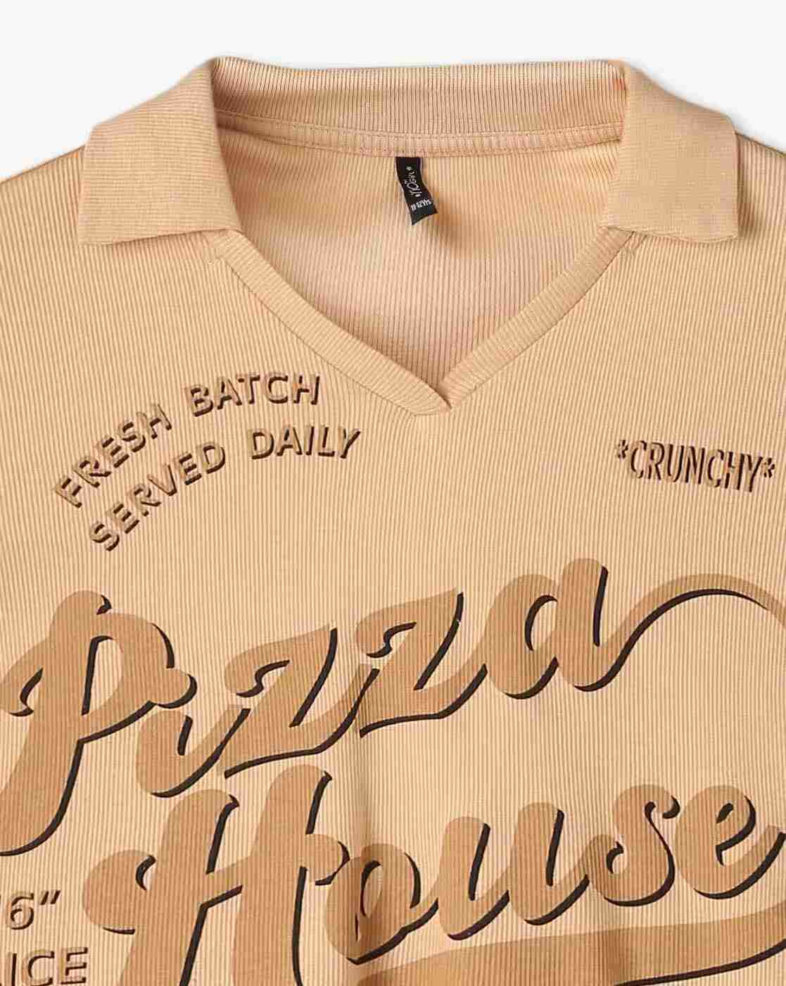 RIO GIRLS | Girls Typographic Print Relaxed Fit Polo T-Shirt|2