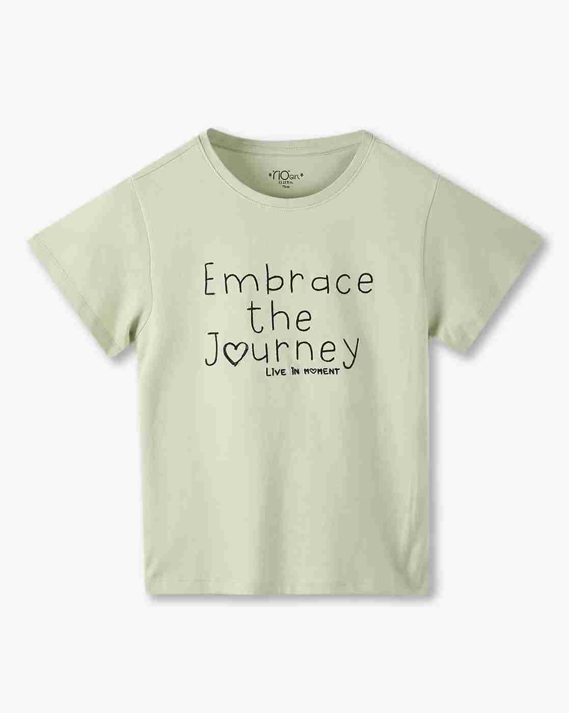 RIO GIRLS | Girls Embroidered Regular Fit Crew-Neck T-Shirt|0